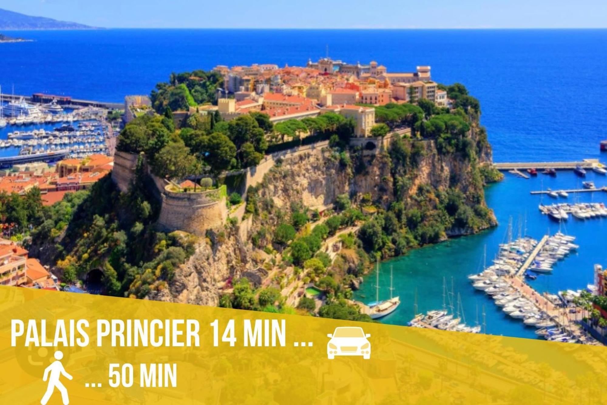 Luxueux Appartement - Vue Mer - Piscine - Free Parking - Monaco Cap-d'Ail Exterior foto